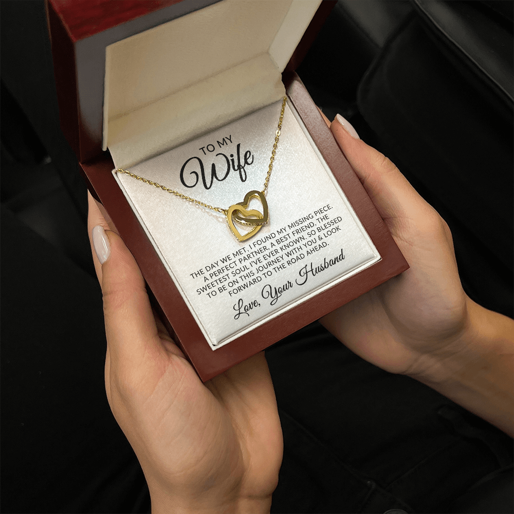 To My Wife | Missing Piece (Interlocking Hearts Necklace)