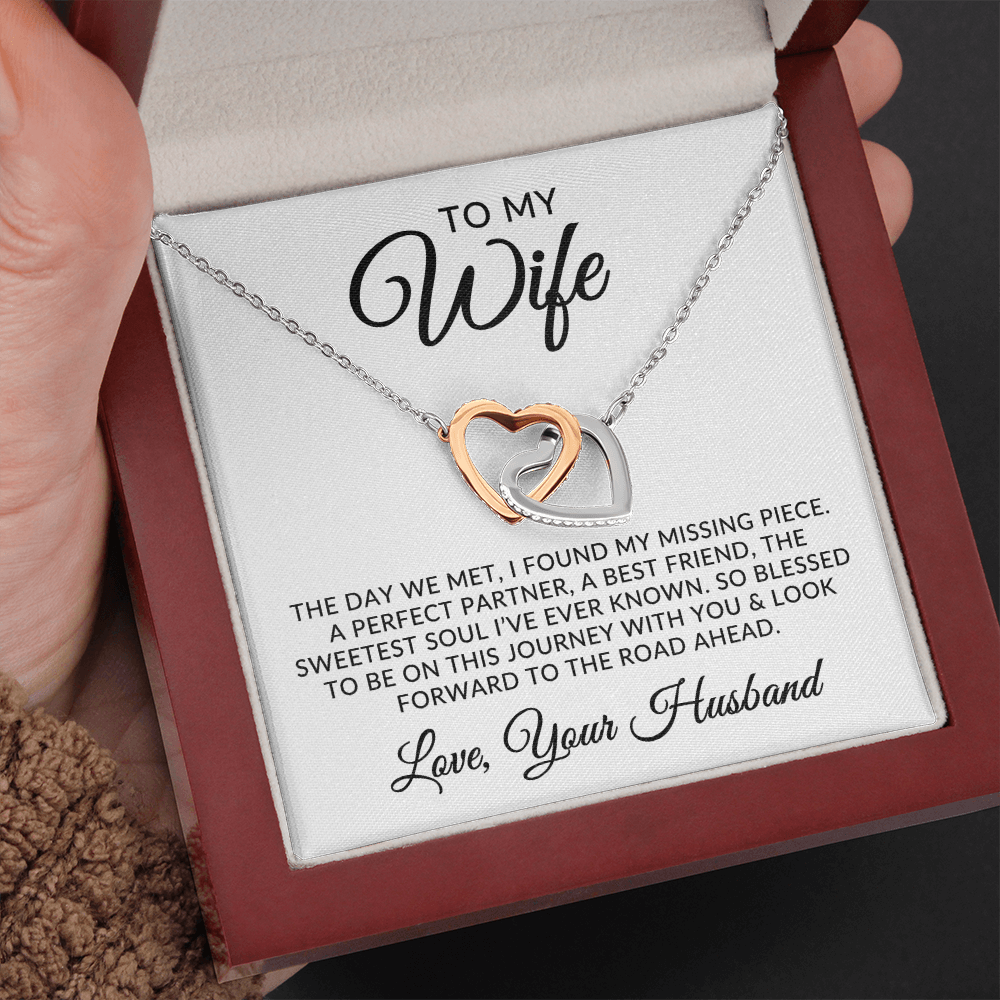 To My Wife | Missing Piece (Interlocking Hearts Necklace)