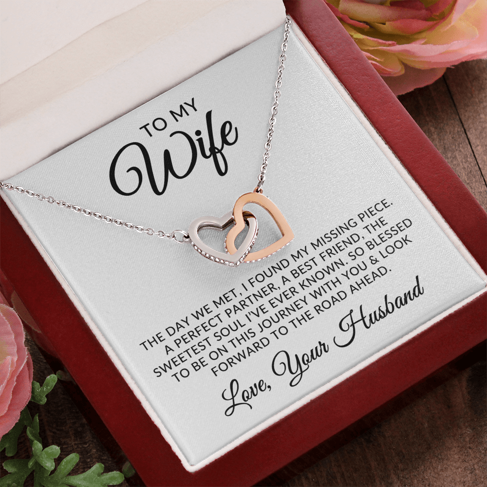 To My Wife | Missing Piece (Interlocking Hearts Necklace)