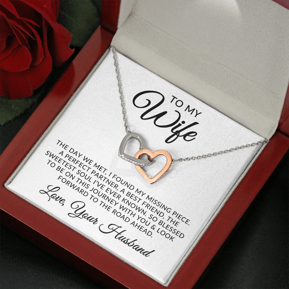 To My Wife | Missing Piece (Interlocking Hearts Necklace)