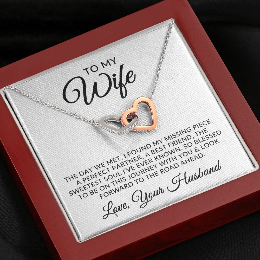 To My Wife | Missing Piece (Interlocking Hearts Necklace)