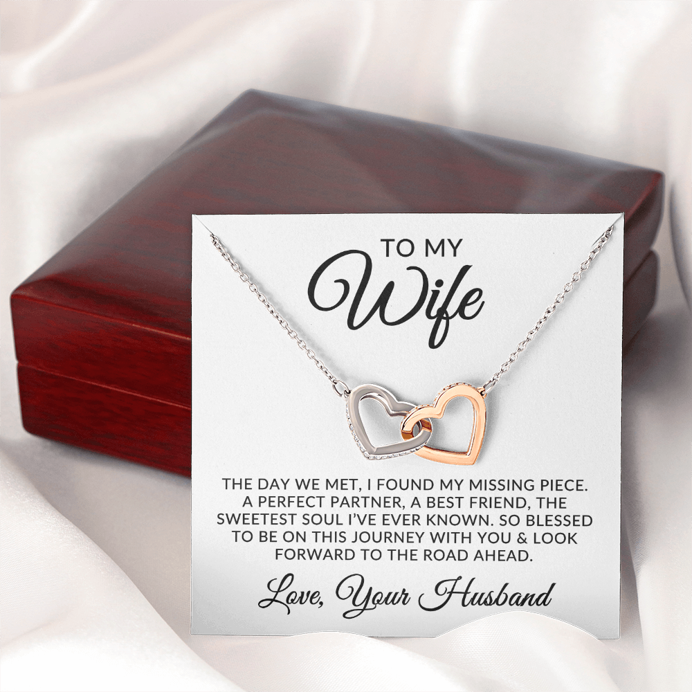 To My Wife | Missing Piece (Interlocking Hearts Necklace)
