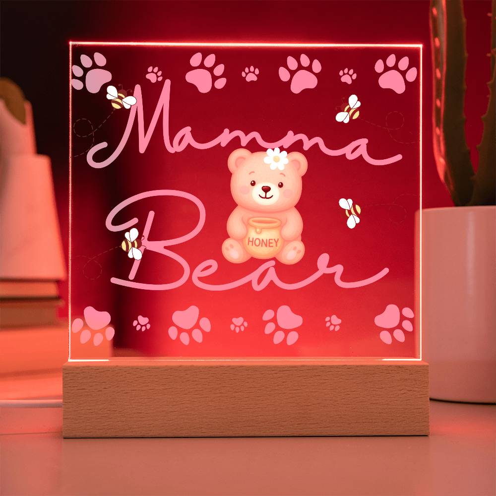 Sweet Mamma Bear LED Plaque | Cozy Mother's Day Gift for Mom ๐ป