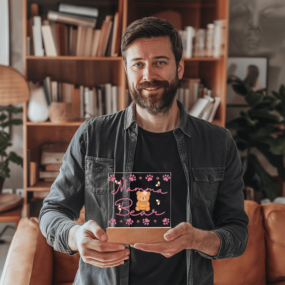 Sweet Mamma Bear LED Plaque | Cozy Mother's Day Gift for Mom ๐ป