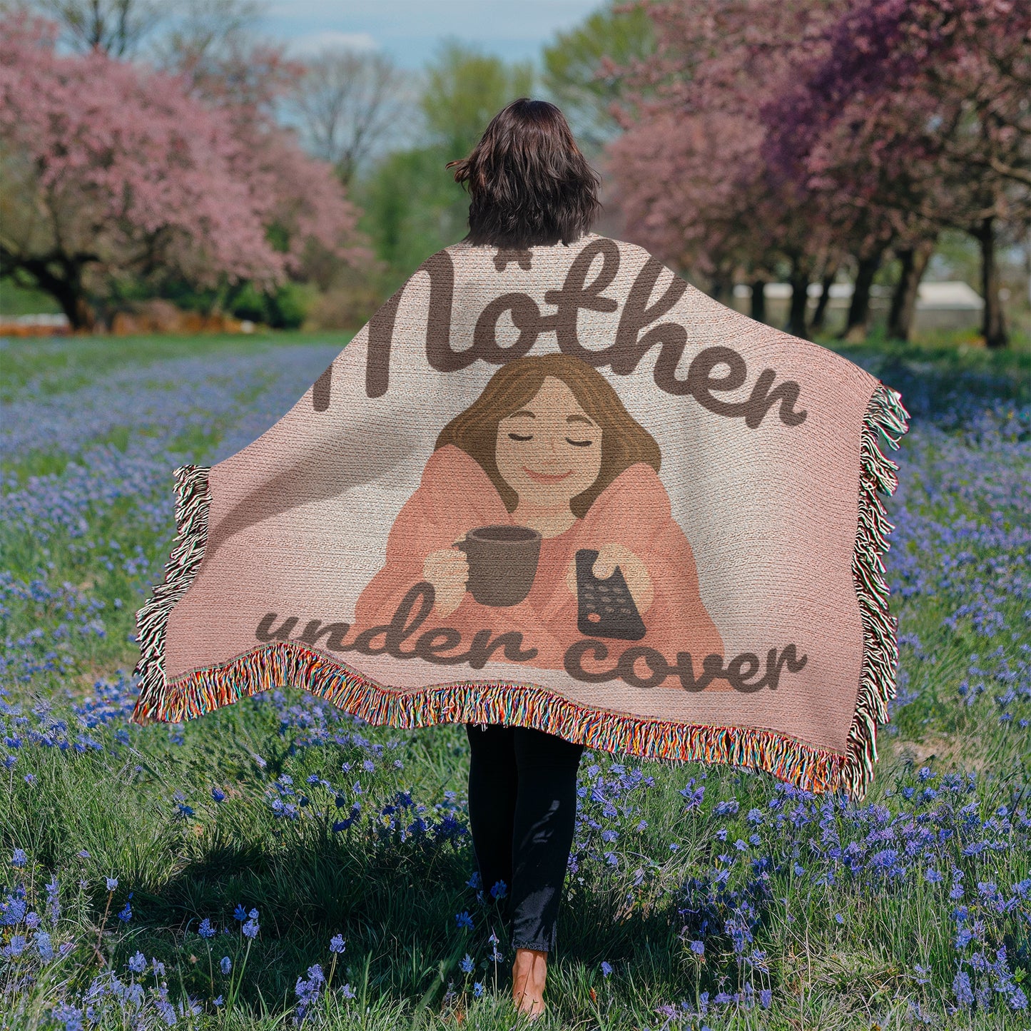 Mother Under Cover Woven Throw Blanket - The Perfect Self-Care Gift for Mom โ๐งถ๐บ