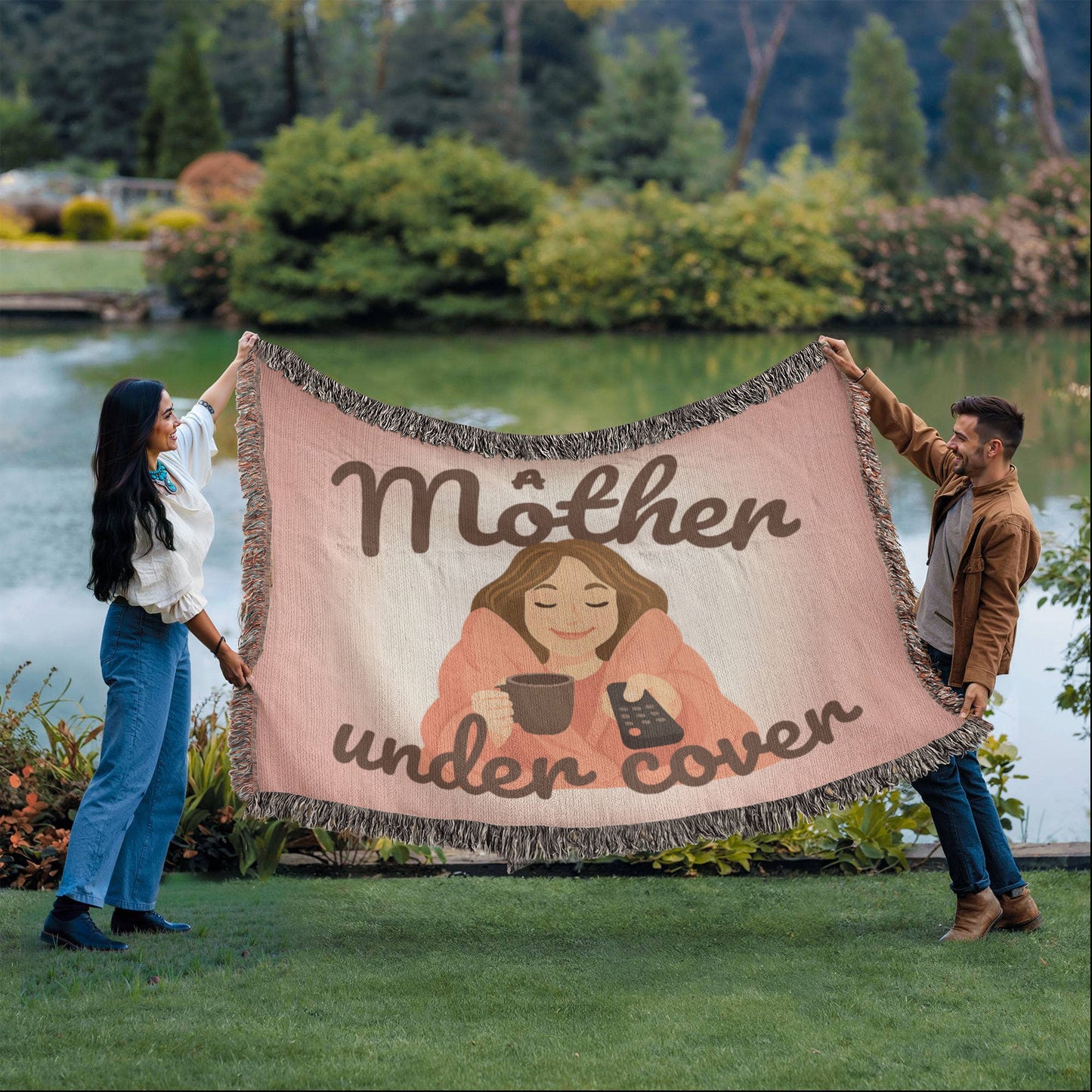 Mother Under Cover Woven Throw Blanket - The Perfect Self-Care Gift for Mom โ๐งถ๐บ