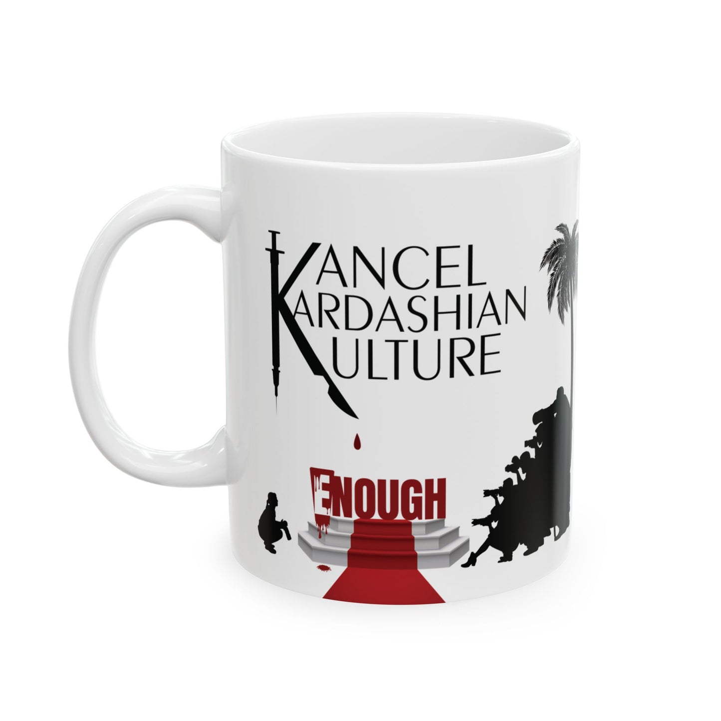Kancel Kardasian Kulture | Red Accent Mug | White Mug (11oz, 15oz)