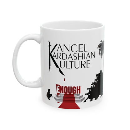 Kancel Kardasian Kulture | Red Accent Mug | White Mug (11oz, 15oz)
