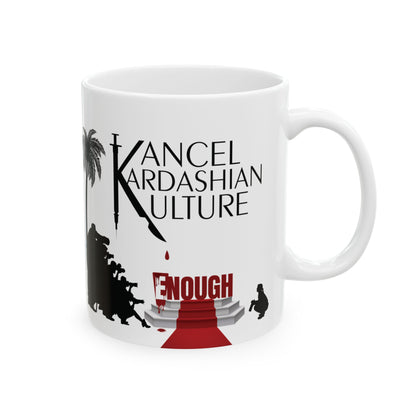 Kancel Kardasian Kulture | Red Accent Mug | White Mug (11oz, 15oz)