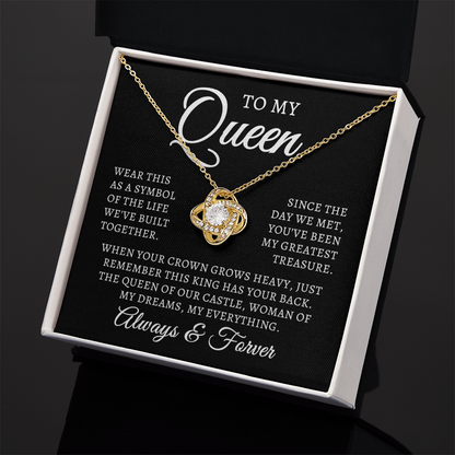 To My Queen | Queen Of Castle (Love Knot Necklace)
