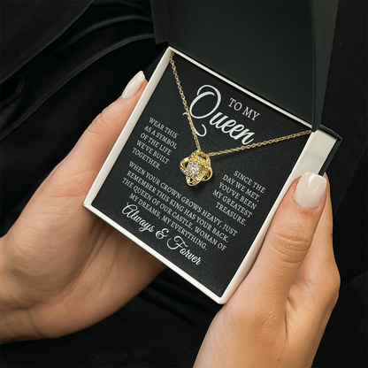 To My Queen | Queen Of Castle (Love Knot Necklace)