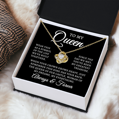 To My Queen | Queen Of Castle (Love Knot Necklace)