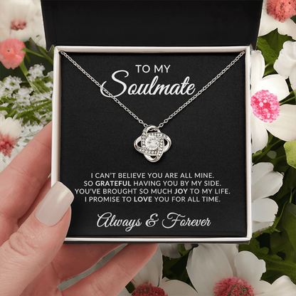 To My Soulmate | For All Time (Love Knot Necklace)