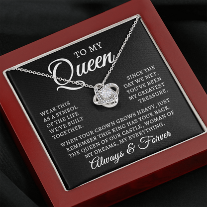To My Queen | Queen Of Castle (Love Knot Necklace)