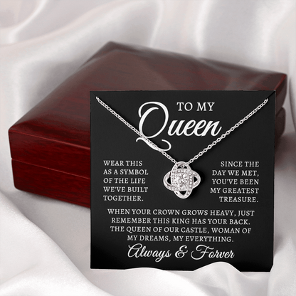 To My Queen | Queen Of Castle (Love Knot Necklace)