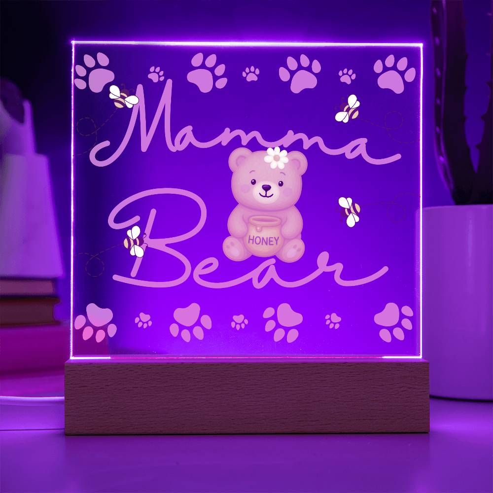 Sweet Mamma Bear LED Plaque | Cozy Mother's Day Gift for Mom 🐻