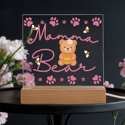 Sweet Mamma Bear LED Plaque | Cozy Mother's Day Gift for Mom 🐻