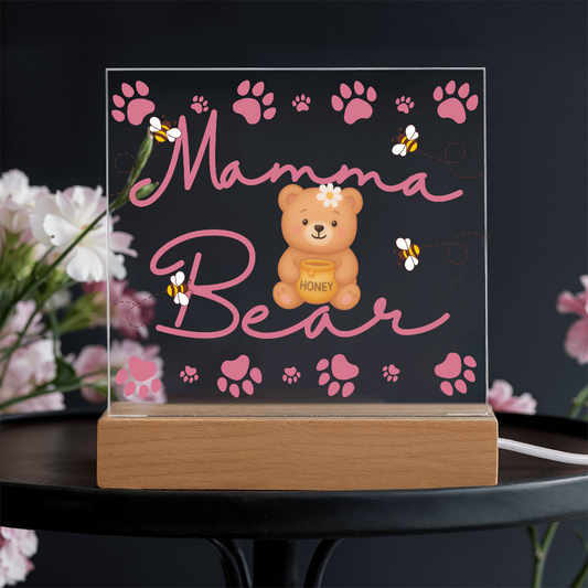 Sweet Mamma Bear LED Plaque | Cozy Mother's Day Gift for Mom 🐻