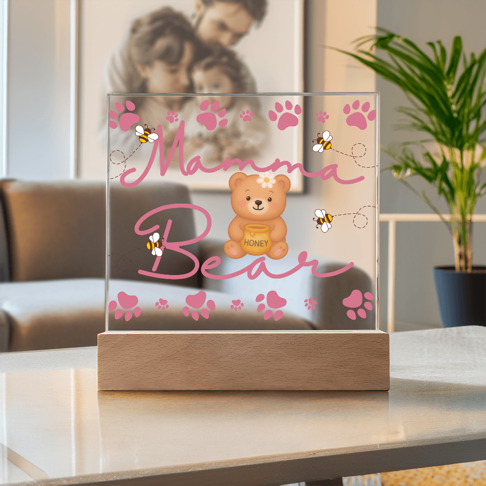 Sweet Mamma Bear LED Plaque | Cozy Mother's Day Gift for Mom 🐻
