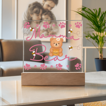 Sweet Mamma Bear LED Plaque | Cozy Mother's Day Gift for Mom 🐻